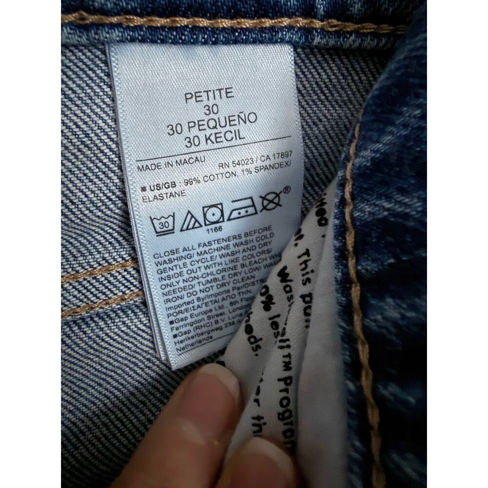 Banana Republic Women’s Baggy Cropped Jeans Button Fly Petite 30 - Picture 5 of 6